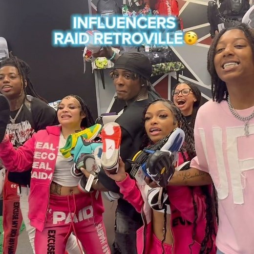 Retroville | Buy • Sell • Trade on Instagram: "Soooo…. We got raided by @influencercity_ today & they went CRAZY‼️🤯 BOSSMAN SAID “10 SECONDS GET WHATEVER YA’LL WANT”😂 S/O to all of them for stopping by and shopping with us❤️"