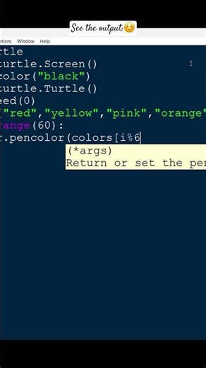 Flower using python code🌸. # python# coding