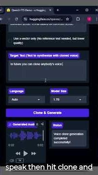 Clone ANY Voice in 3 Seconds with this New AI Model for free 🤑🤯 #ai #voiceover #technology