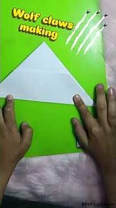 WOLF CLAWS MAKING | PAPER CLAWS ORIGAMI EASY TUTORIAL #origami #trending #youtubeshorts #tutorial