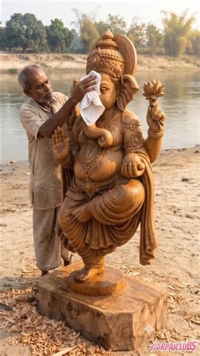 An elderly villager has made a life-sized statue of Goddess Ganesha 🗿🔥