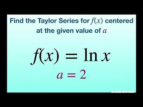 Find Taylor series of f(x) = ln x centered at a = 2 and associated radius of convergence