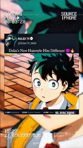 “Deku’s New Hairstyle 👀🔥 #shorts #myheroacademia