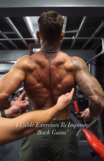 Improve your all round Back Gains with these 4 cable exercises & tips💪 Reverse grip pull down Straight arm pull down Single arm row Upper back row (These are some great exercises to add into your next back workout, remembering technique is key) #bodybuilding #workout | Ross Dickerson