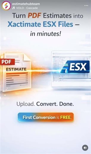 Turn PDF estimates into Xactimate ESX files in just minutes!