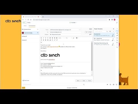 Sinch Contact Pro - Deep Dive into handling emails in Communication Panel