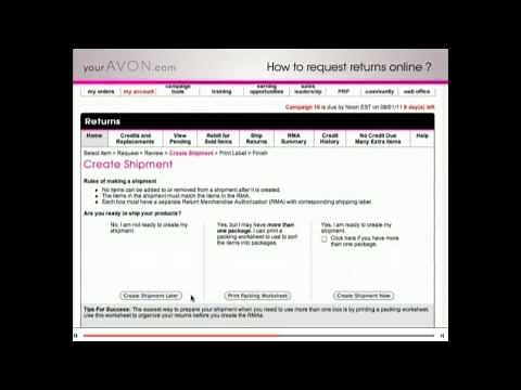 Avon.. How to Do Returns