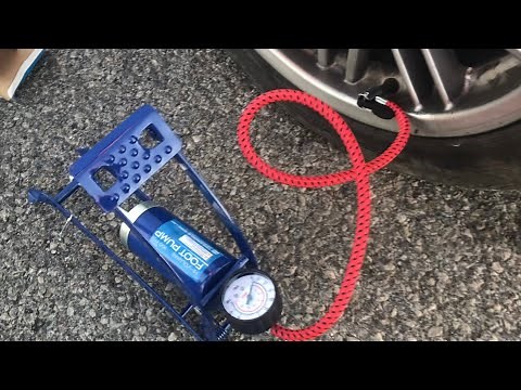 ADVANTAGES of a FOOT pump compressor to pump up your car tires (air master)