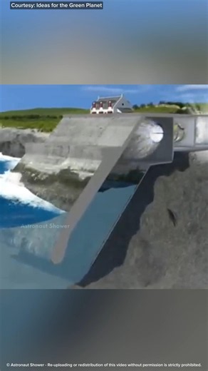 How Ocean Waves Turn Air Into Electricity! | #shorts