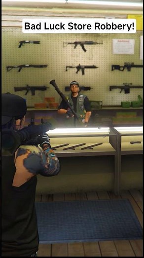 gta5 store robbery failed #shorts #shortvideo