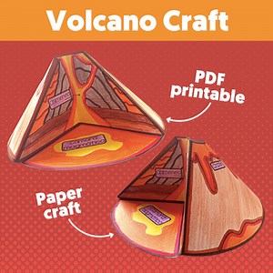 Volcano Craft Template | Volcano Craft for Children | Printable Template
