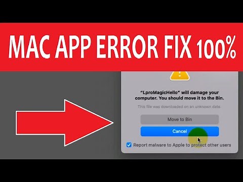 🔥 Mac App Error Fix 2022 ✔️ will damage your computer. you should you should move it to bin #Lpro