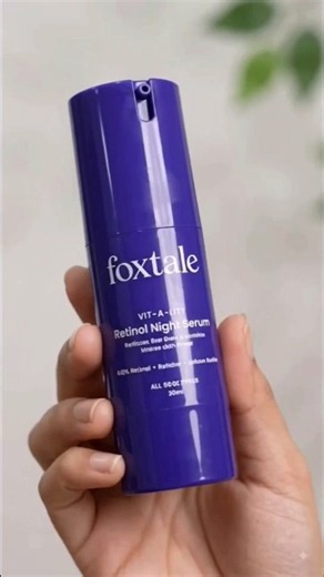 Foxtale retinol night serum / How to use / When to use ♥️ #retinol #hydratingserum #shortsfeed