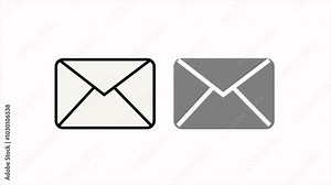 Mail envelop or email address cover icon. email message app to send or receive message symbol vector set.