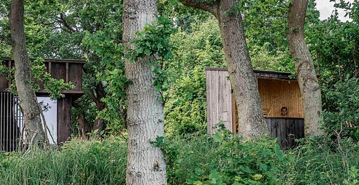 covering just 4.4 sqm, mobile scandinavian sauna pops up on the danish coast