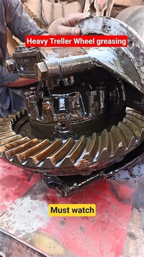 Unbelievable Trailer Wheel Greasing Process! 😱🚚#shorts