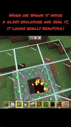 Trapping a Magma Cube in Glass! 🔥 (So Satisfying!) #minecraft