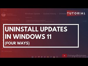 How to Uninstall Windows Updates in Windows 11 - Four Ways