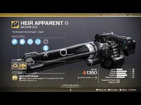 Heir Apparent Exotic Weapon & Catalyst – Destiny 2 (Guardian Games Event Exclusive)