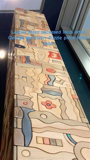 George Morrison Jigsaw puzzle totem in Lasalle Plaza #artist #trending #fypシ゚viral #travel #art