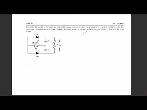 GATE 2016|ECE PYQ|ANALOG ELECTRONICS|DIODE APPLICATIONS|STEP -BY-STEP SOLUTION|17
