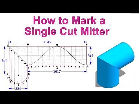Pipe Single cut miter bend layout piping tutorial