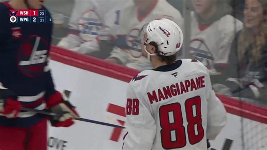 Logan Stanley takes a cheap shot after the whistle on Anthony Mangiapane, but Tom Wilson wasn't going to put up with it. #CapsJets #ALLCAPS | Washington Capitals Loyal Fans