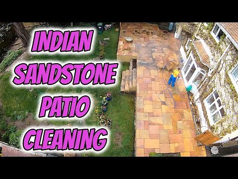 Pressure washer patio cleaning indian sandstone part 1