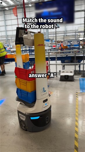 Four warehouse robots. One mysterious sound. 🎧 Can you guess which one it is? 🤖 Comment your pick (A, B, C, D?) | DHL