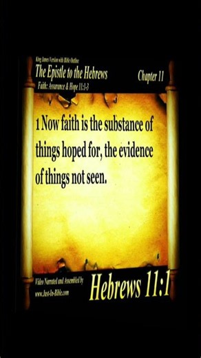 Hebrews 11:1. Number 44 Most Popular Bible Verse