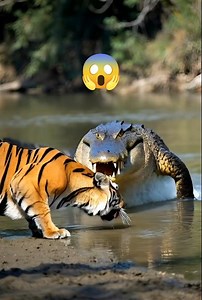 जब मगरमच्छ ने टाइगर 🐯 पर किया हमला #shorts