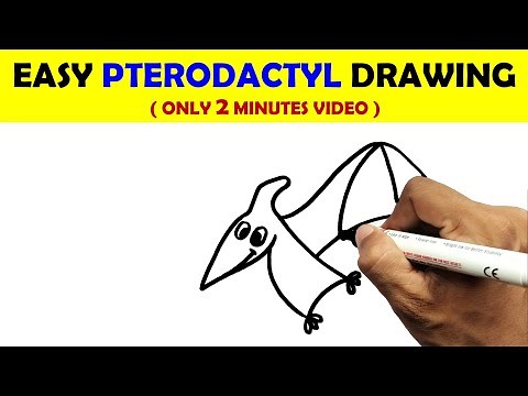 HOW TO DRAW A PTERODACTYL STEP BY STEP EASY | DINOSAUR DRAWING EASY