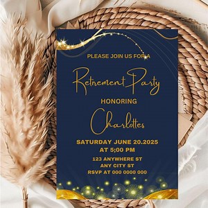 Editable Retirement Template / Editable Farewell Invitation Party / Happy Retirement Party Invitation Template / Surprising Retirement - Etsy