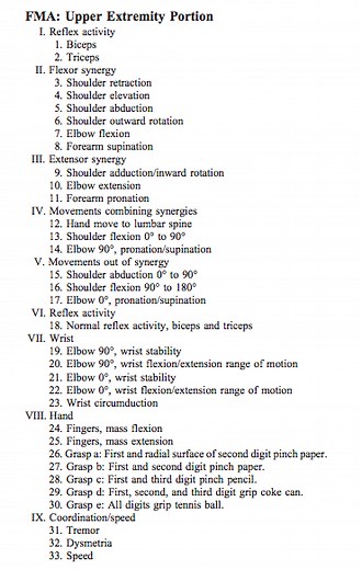 Streamlined Wolf Motor Function Test