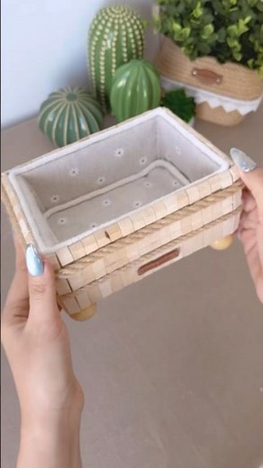 Turn Cardboard into a Beautiful Storage Box | Easy DIY Craft #craftbox #diybox