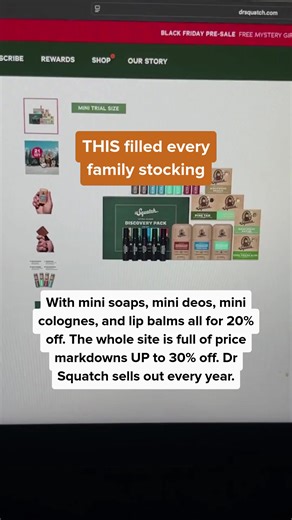 Smell like a legend this holiday season. 🎄 Discover why everyone’s talking about Dr. Squatch, the natural soap brand redefining how men smell and feel. ✅ Made with natural ingredients ✅ Scents inspired by the great outdoors ✅ Loved by men (and approved by their families) Join the millions of guys who’ve ditched the boring drugstore stuff for something that actually smells amazing. | Dr. Squatch