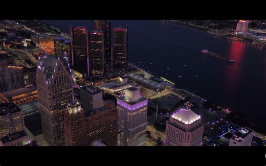 4K航拍底特律市中心 Downtown Detroit - 4K AERIAL DRONE