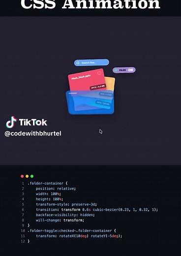 Folder Animation Using CSS! #htmlcss #javascript #coding #webdevelopment #fyppppppppppppppppppppppp