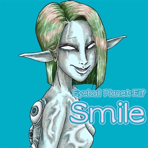 yohei kobayashi(Yo-Ko) on Instagram: "👀Eyeball Planet Elf "Smile"👀 ----- #タイムラプス #timelapse #イラストメイキング #微笑 #smile #エルフ #elf"