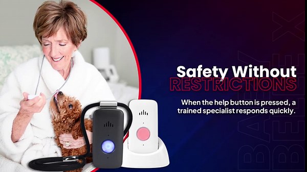 Home Wellness Belle-X AT&T Medical Alert Device - Fall Detection & GPS Tracking, Senior Safety device with Versatile Wearable Options and Long Battery Life