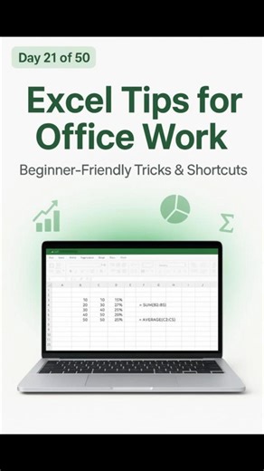 Excel Tips for Office Work – Beginner Tricks #excelshorts #worksmarter #excel #exceltips