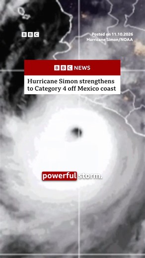 Hurricane Simon is bearing down on Mexico's Pacific coast and has strengthened to category four. #HurricaneSimon #Mexico #BBCNews