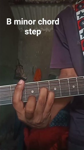 B minor chord step/#guitar