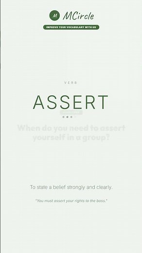Learn English: What is Assert? | Vocabulary Shorts
