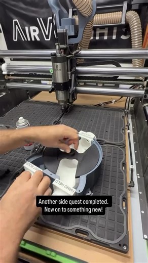 Graham Stephens on Instagram: "Too often I want to vacuum up something while the @onefinitycnc is also cutting, so I designed this manifold to let me choose the hand held hose, CNC dust boot, or both! 3D printed all of the components except the acrylic panel which I cut on the CNC. Designed in @adskfusion 👍 #cnc"