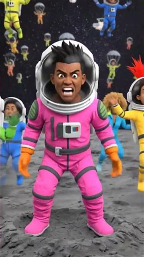 Ai video of peoples dropping on moon