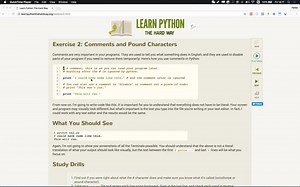 Learn Python The Hard Way Part 1