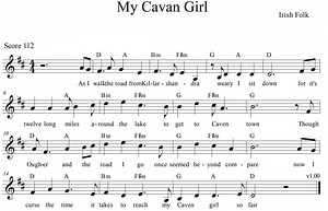 Cavan Girl Sheet Music And Tin Whistle Notes