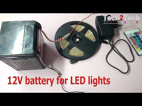 Led strip lights installation, 12V battery for LED lights, led lights tutorial