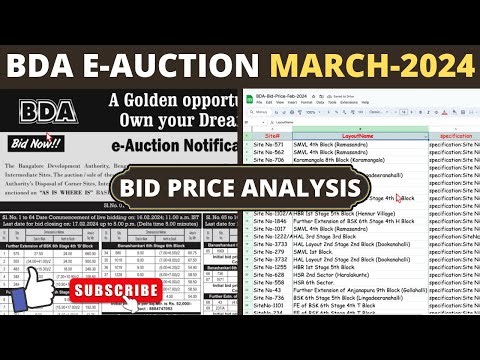 BDA eAuction Final Bid Prices April-2024 | Insights & Analysis #finalBidPrices #bdaBidPrices